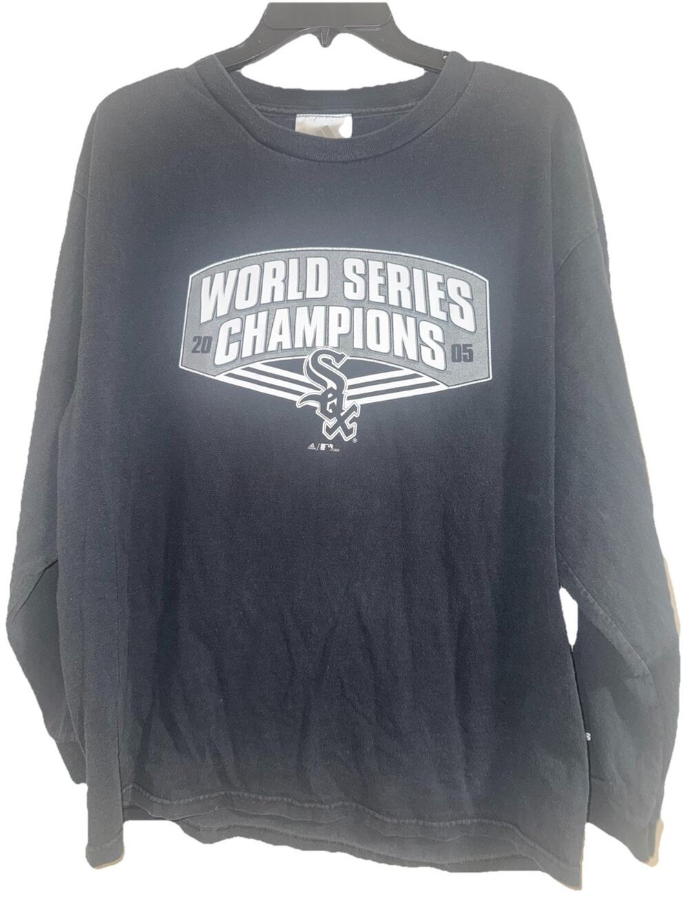 Adidas Chicago White Sox 2005 World Series Champions Lng Sleeve T-Shirt Black XL